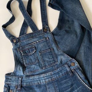 Free People Milo Distressed Skinny Overalls